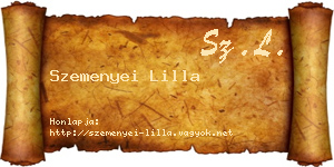 Szemenyei Lilla névjegykártya